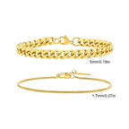 ✨ Premium Cuban Link Bracelet Set – Men’s Stainless Steel Chain (Gold/Silver/Black) ✨