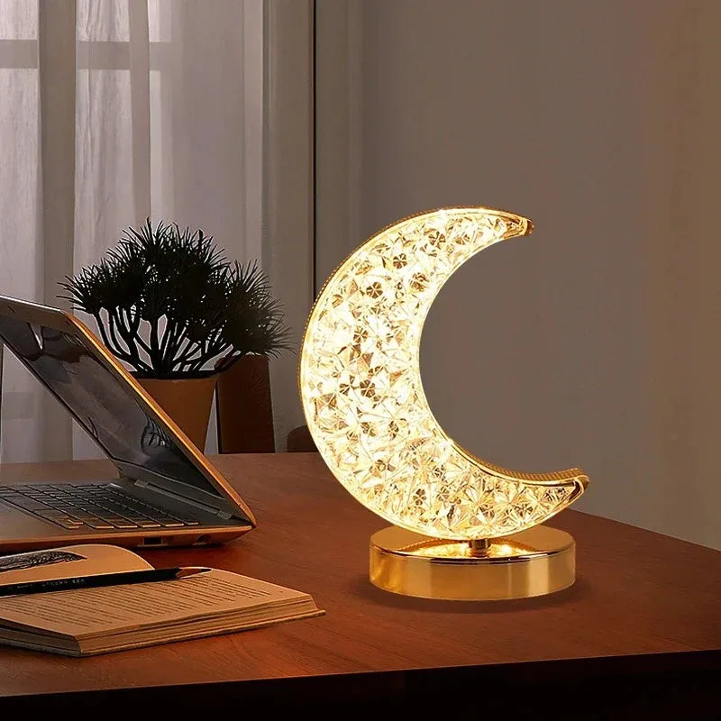 ✨ Crystal 3D Touch Lamp – Ball / Star / Cube / Moon / Track ✨