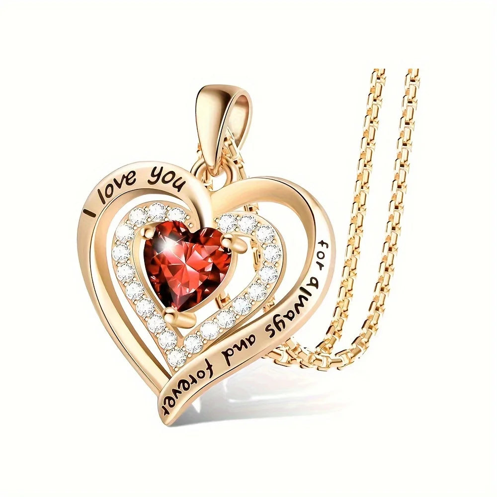 ✨ “Eternal Heart Rose Gift Necklace ❤️🌹”