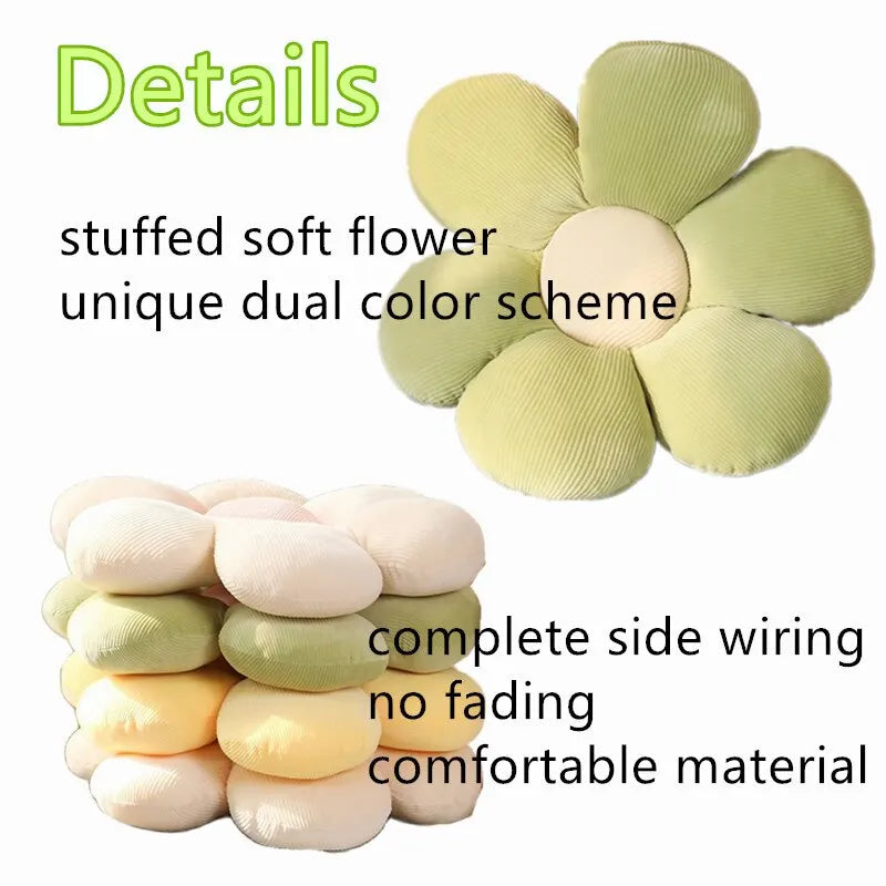 Peluche Coloured Flower 35cm - Soft Decorative Pillow 🌼✨