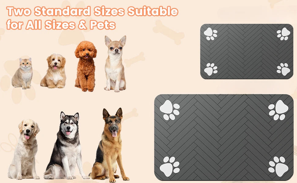 🐾 Pet Feeding Mat – Absorbent & Waterproof Food Bowl Protector 🐶🐱