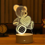 💡 3D Visual Illusion Night Light – LED Desk Lamp