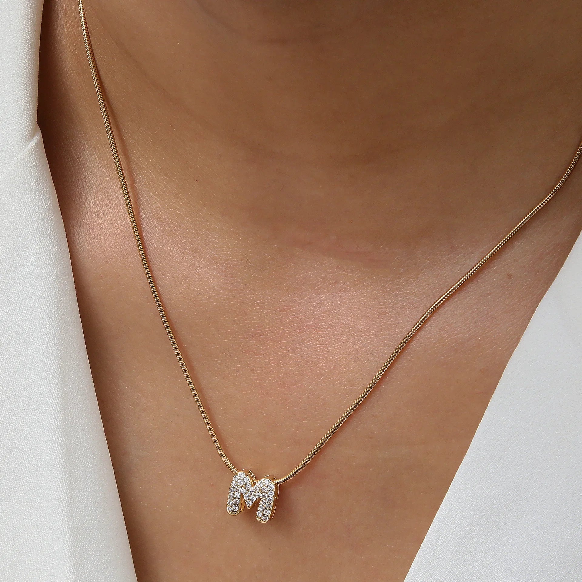 ✨ Alphabet Initial Pendant Necklace (Gold & Silver) ✨