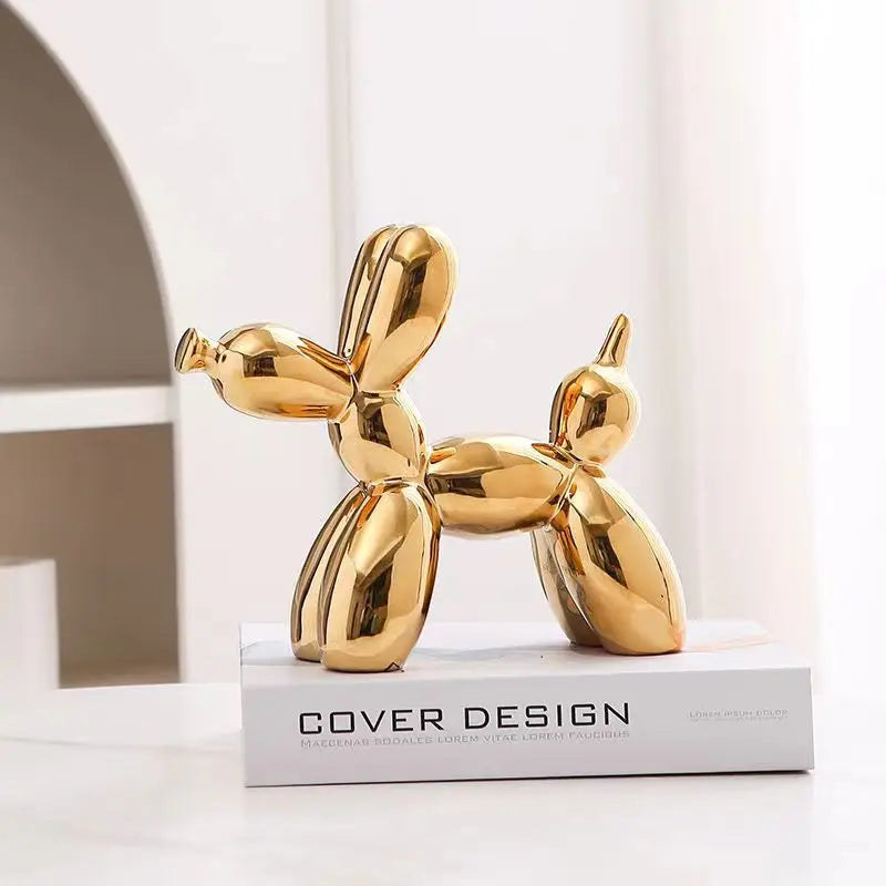 ✨ Balloon Dog Mini Sculpture – 11cm Ceramic Desk Ornament 🐶🎈