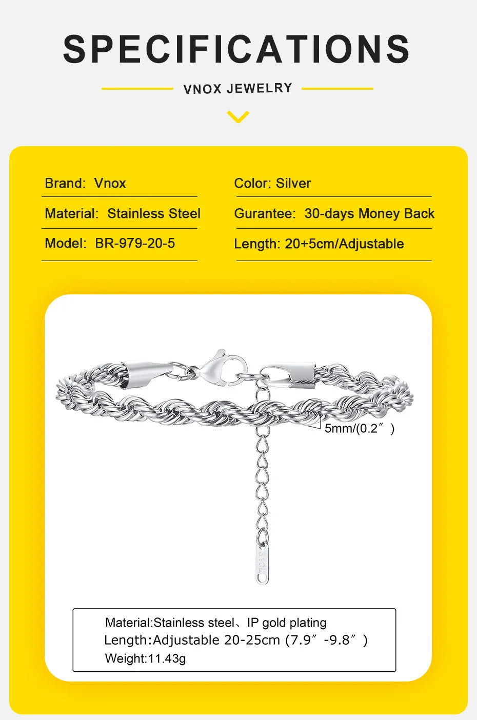 ✨ Chain-Link Bracelet – Minimalist Unisex Metal Bracelet 💫