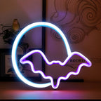 🎃 Neon LED Horror-Cute Wall Lights | Luminescent Wall Decorations 🦇✨