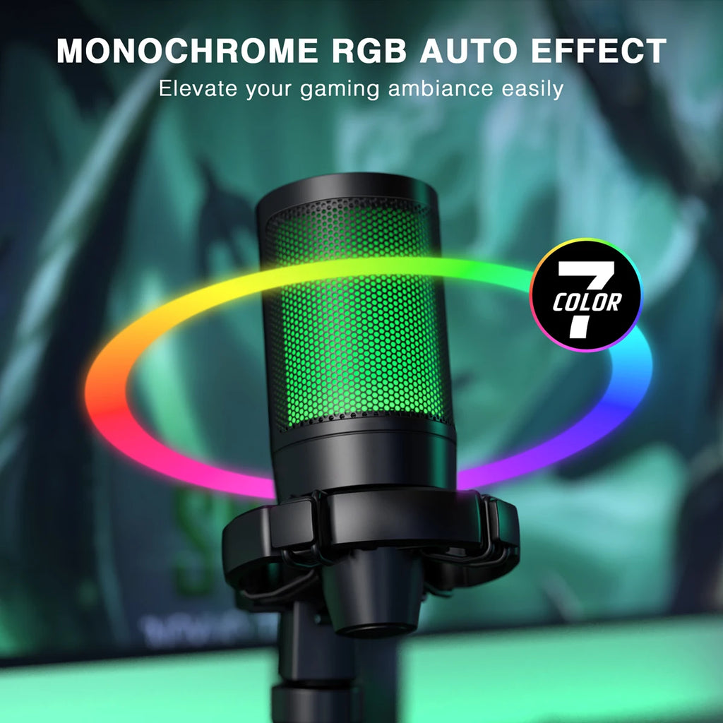 🎤 RGB USB Gaming Microphone – Perfect for TikTok & Streaming! 🌈✨
