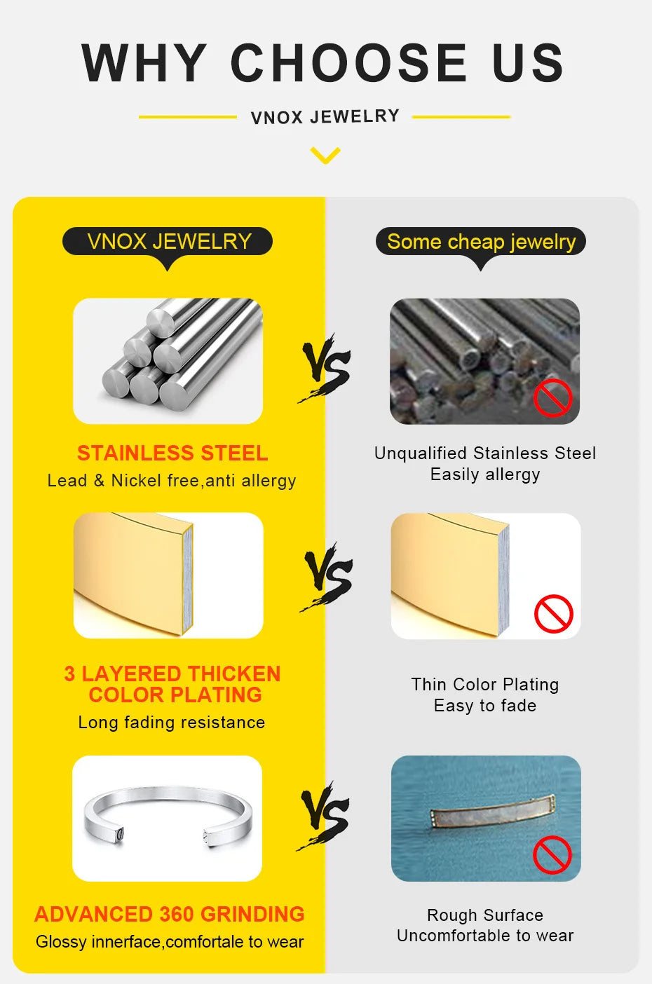 🔗 Bold Men’s Pendant Necklace – Stainless Steel Statement Chain (Gold & Silver)