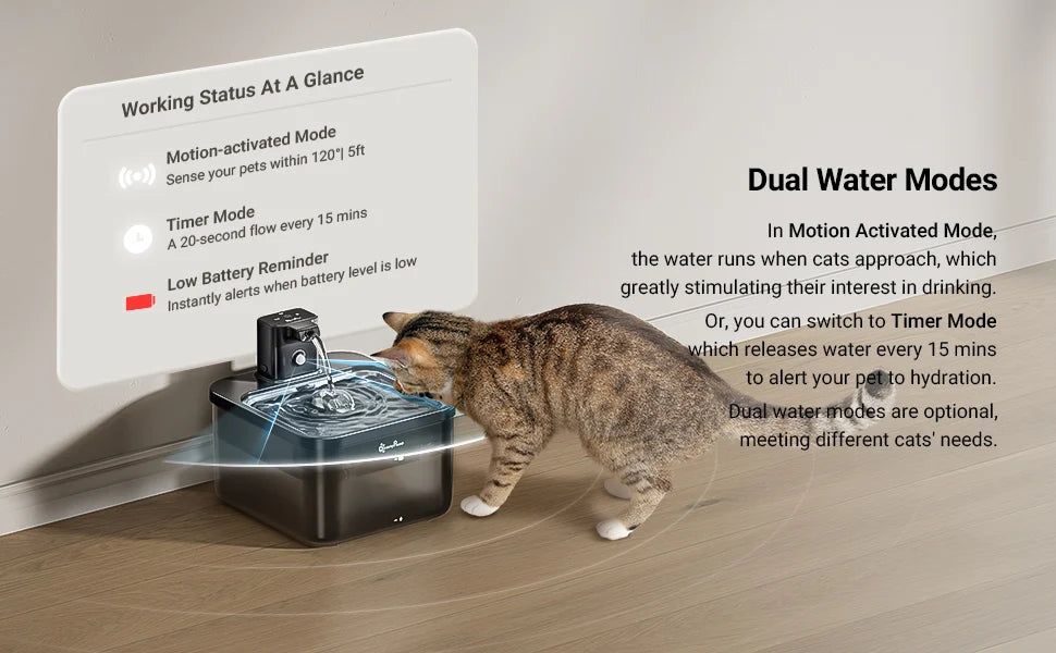 2.5L Automatic Water Dispenser for Cats and Dogs - Wireless, Smart Sensor, Ultra Silent 🐱💧