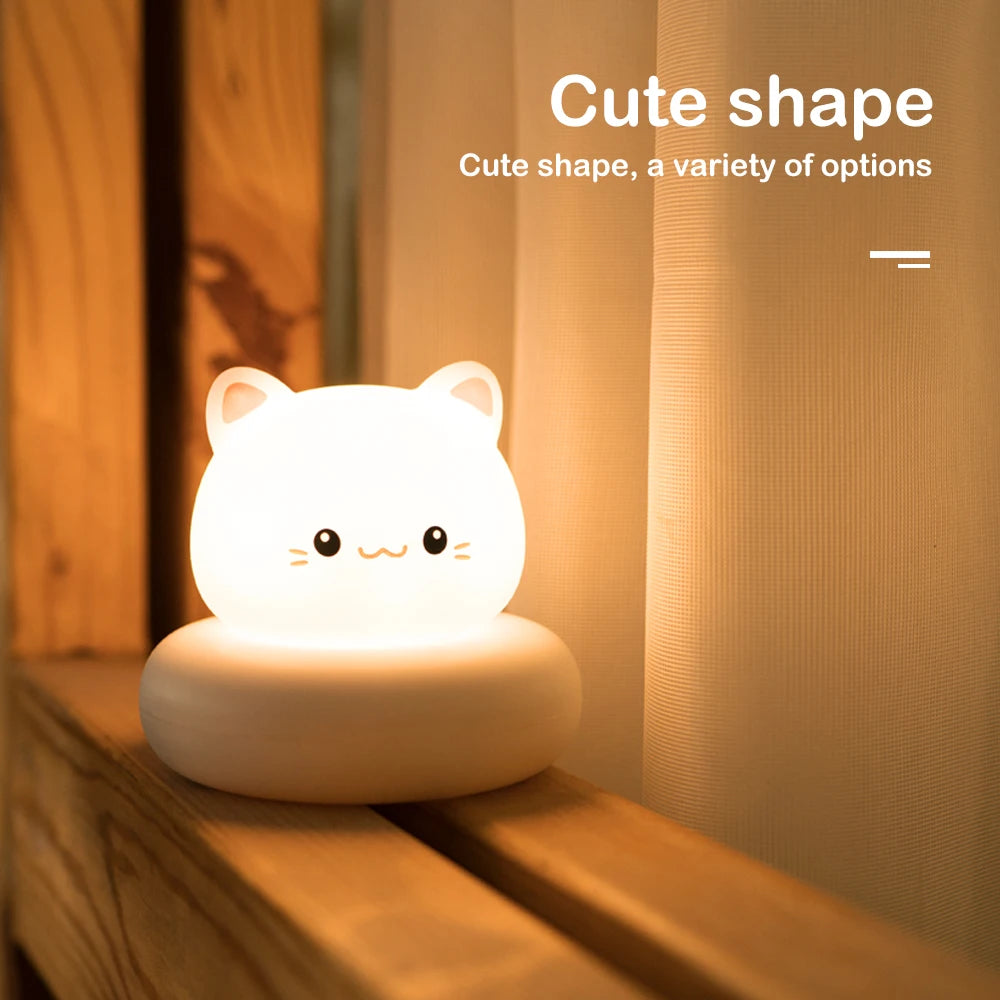 🌙 Cute Animal Night Light – Children's Night Lamp (Touch, 3 Brightness Levels)