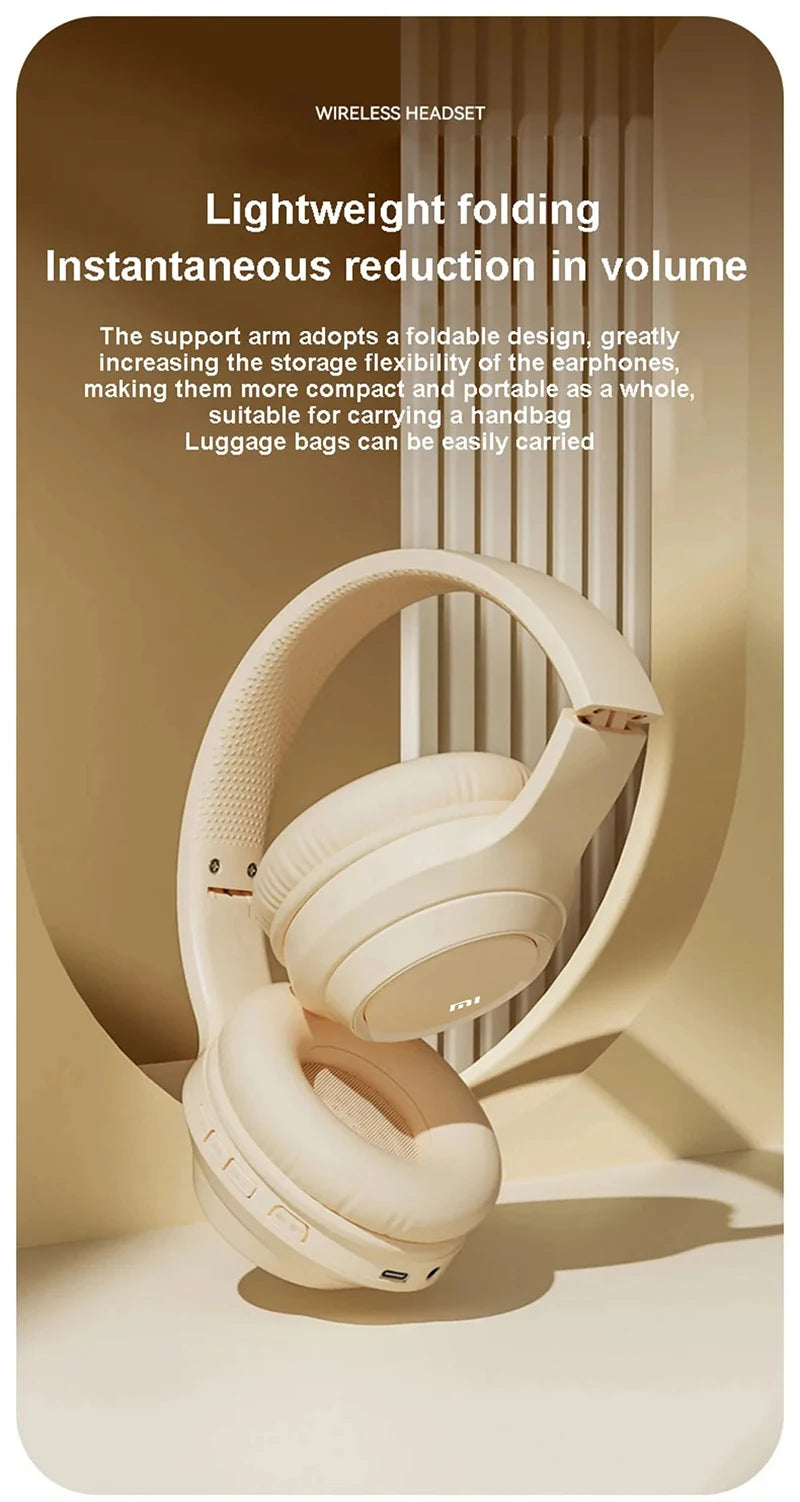 🎧 Wireless Bluetooth 5.3 Headphones – Deep Bass • 12H Playtime • Foldable Design