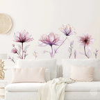 🌸 Elegant Floral Wall Sticker – Large Blooming Flowers for Bedroom & Living Room Decor