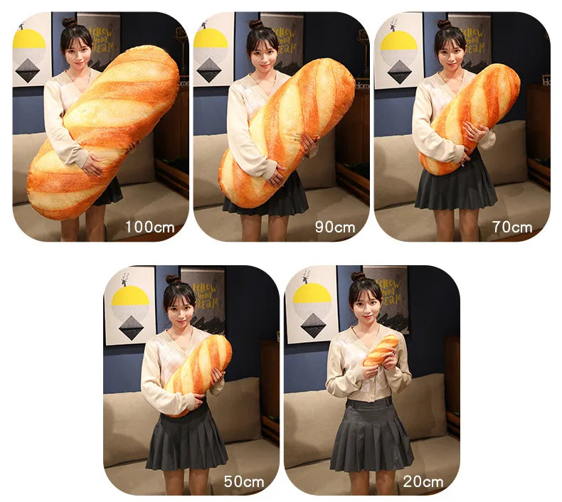🥖 Cute French Baguette Plush – Soft & Funny Bread Pillow