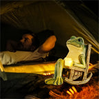 🐸✨ Mini Frog Lantern Figurine – Cozy Rocking Chair Light Décor