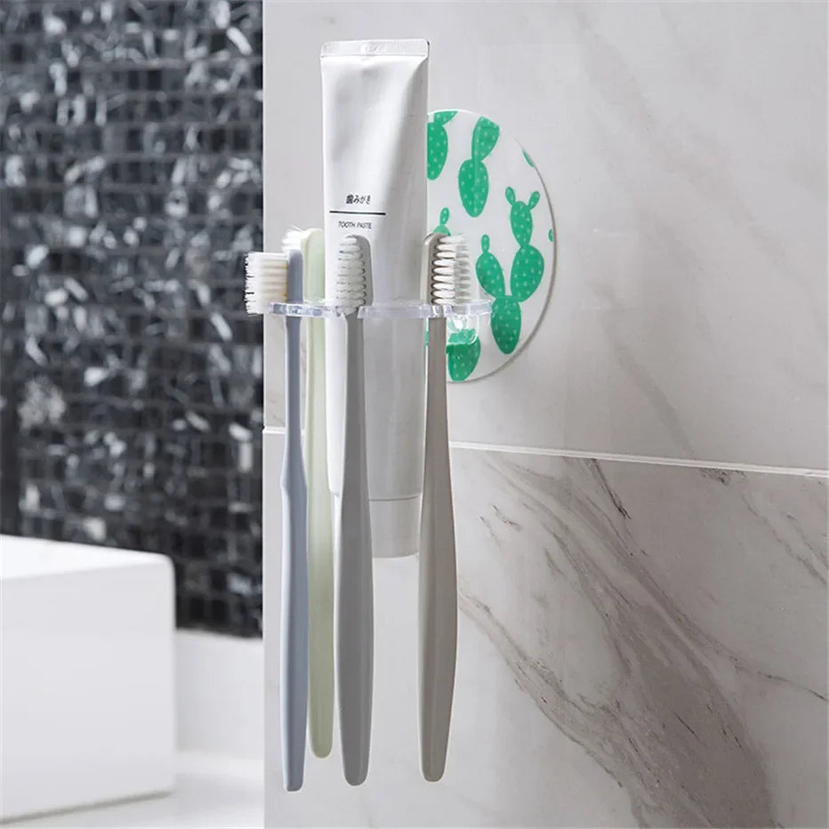 Wall Adhesive Toothbrush Holder 🦷✨ - Space-saving Bathroom Organiser