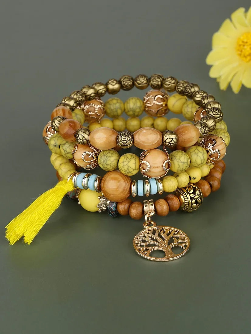 🌿 Tree of Life Charm Bracelet – Boho Unisex Adjustable Bracelet ✨