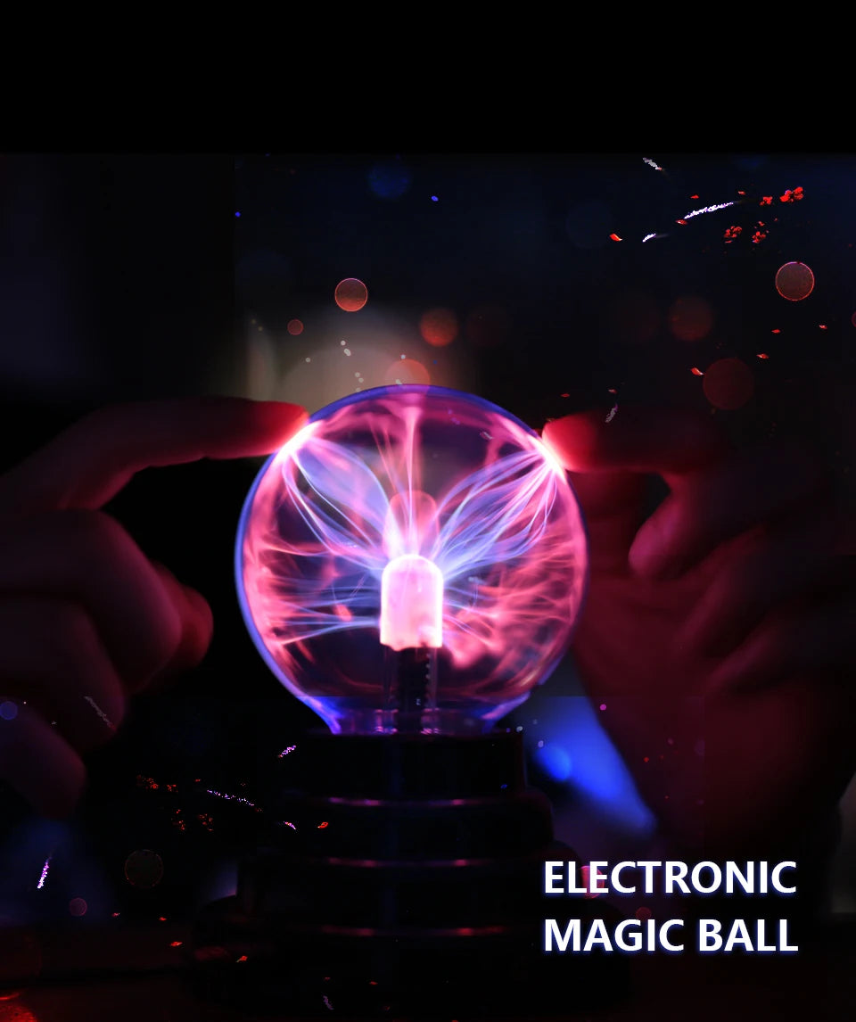 🔮 Magic Crystal Plasma Ball Lamp - Decorative Plasma Lamp | 3D Electric Effect | Atmospheric Night Light