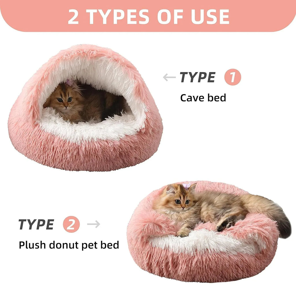 2-in-1 Nest Bed for Cats and Dogs - Soft, Enveloping and Transformable | 40-50-60 cm