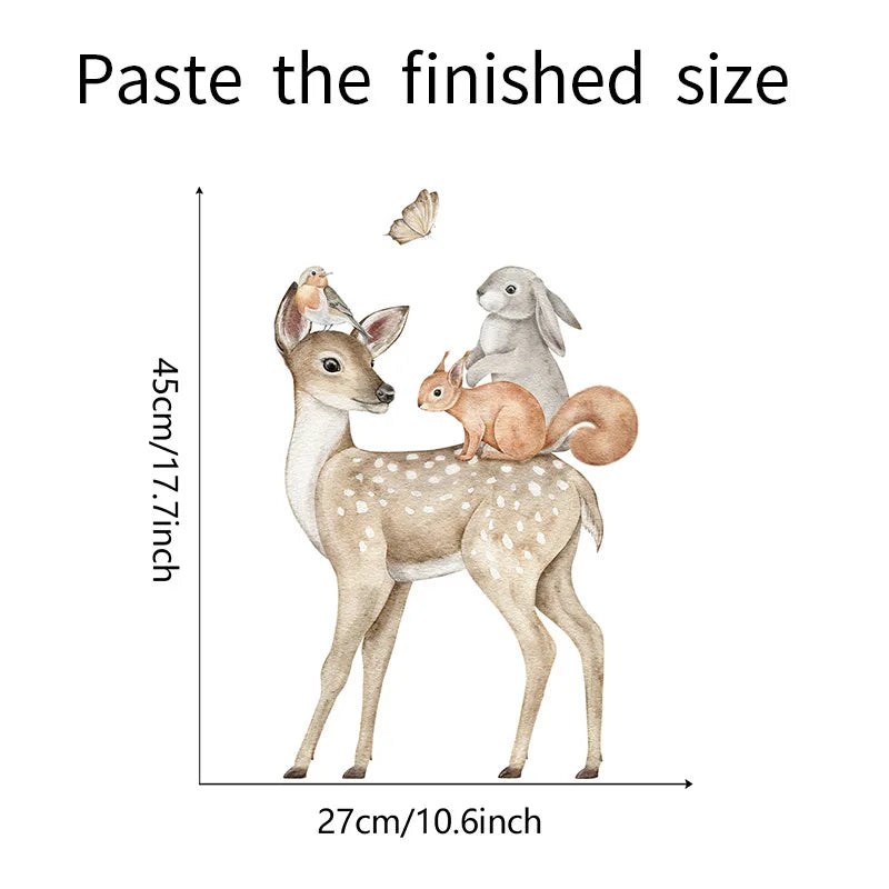 🌿🐾 “Forest Friends Peek-A-Boo Wall Sticker”