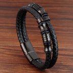 🔥 Men’s Leather Bracelet Collection – Multi-Style Modern Designs 🖤✨