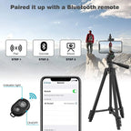 📸 Lightweight 103cm Tripod with Bluetooth Remote – 360° Panoramic Phone/Camera Stand for TikTok, Vlogs & Photography