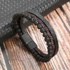 🔥 Leather Wrap Bracelet – Men’s Multi-Layer Wristband (108 Styles) 🔥