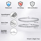 ✨ Premium Cuban Link Bracelet Set – Men’s Stainless Steel Chain (Gold/Silver/Black) ✨