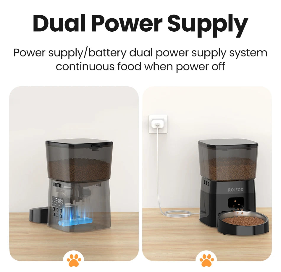 🐾 Automatic Pet Feeder – 2L Smart Button Version