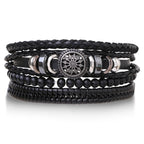 🔥 Men’s Leather Bracelet Collection – Multi-Style Modern Designs 🖤✨