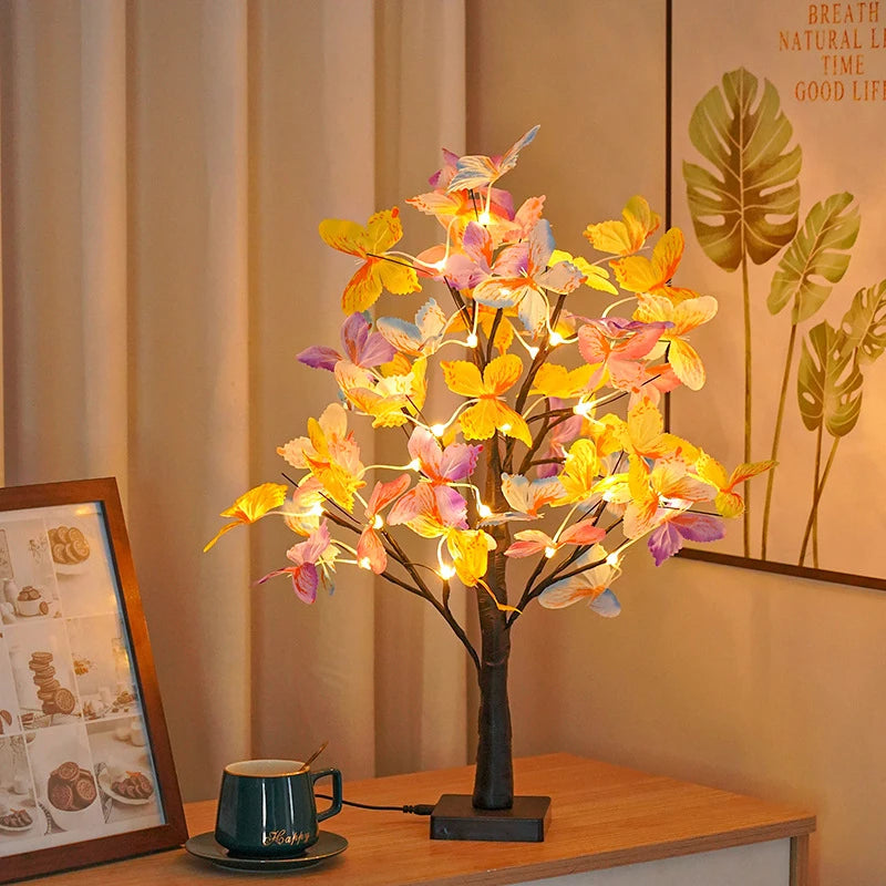 Bonsai Lamp with Butterflies ✨🌸 | Decorative LED Night Light for Home and Gifts