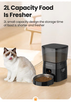 🐾 Automatic Pet Feeder – 2L Smart Button Version