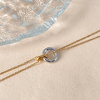 ✨ Elegant Dual-Tone Pendant Necklace – Minimal Chic Jewelry ✨