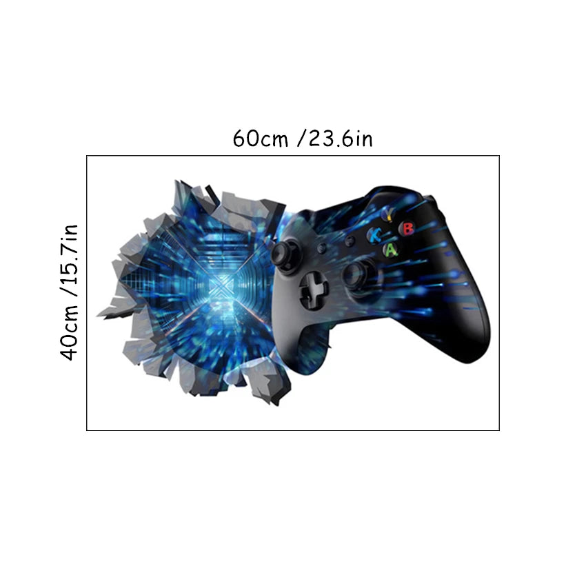 🔥 3D Gamer Wall Stickers – Broken Wall Effect 🎮✨