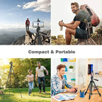 📸 Lightweight 103cm Tripod with Bluetooth Remote – 360° Panoramic Phone/Camera Stand for TikTok, Vlogs & Photography