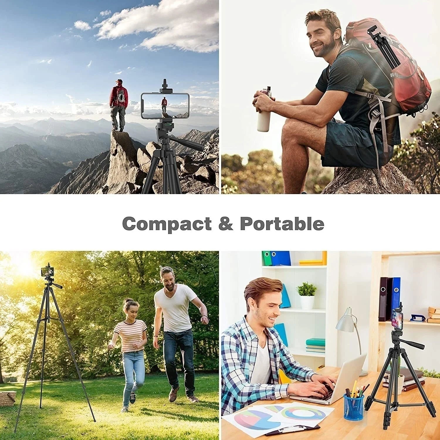 📸 Lightweight 103cm Tripod with Bluetooth Remote – 360° Panoramic Phone/Camera Stand for TikTok, Vlogs & Photography