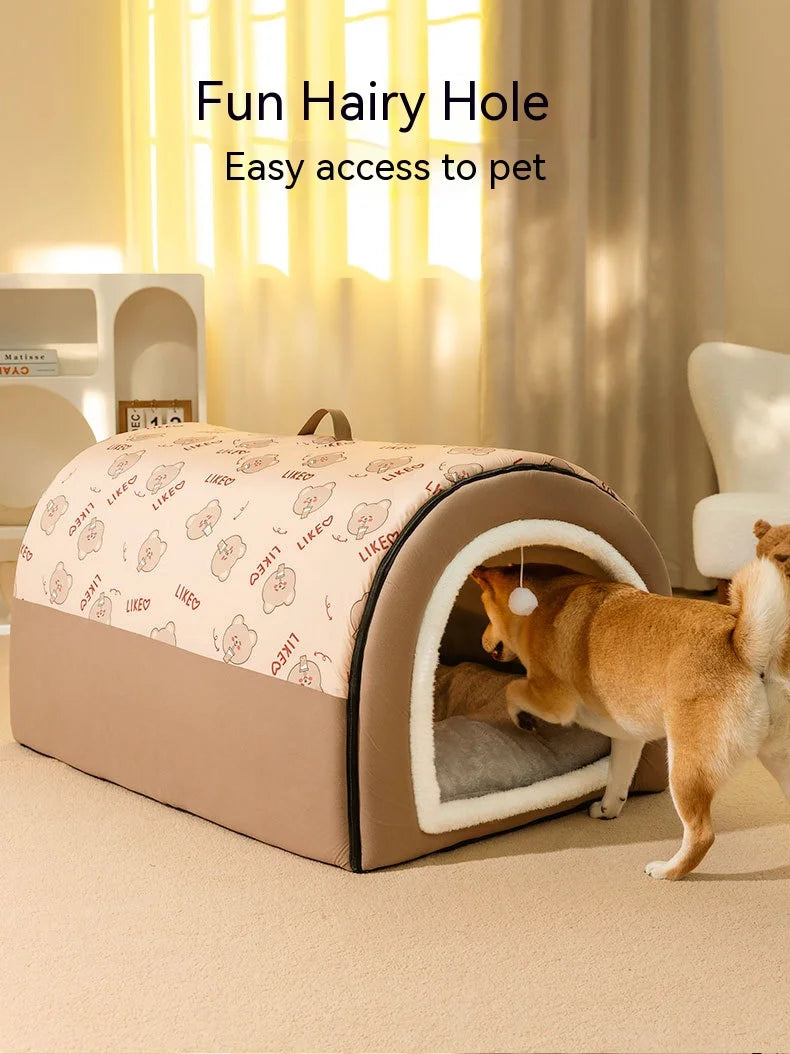 Cozy Arch Pet House 🐾 Soft Enclosed Bed for Cats & Small Dogs