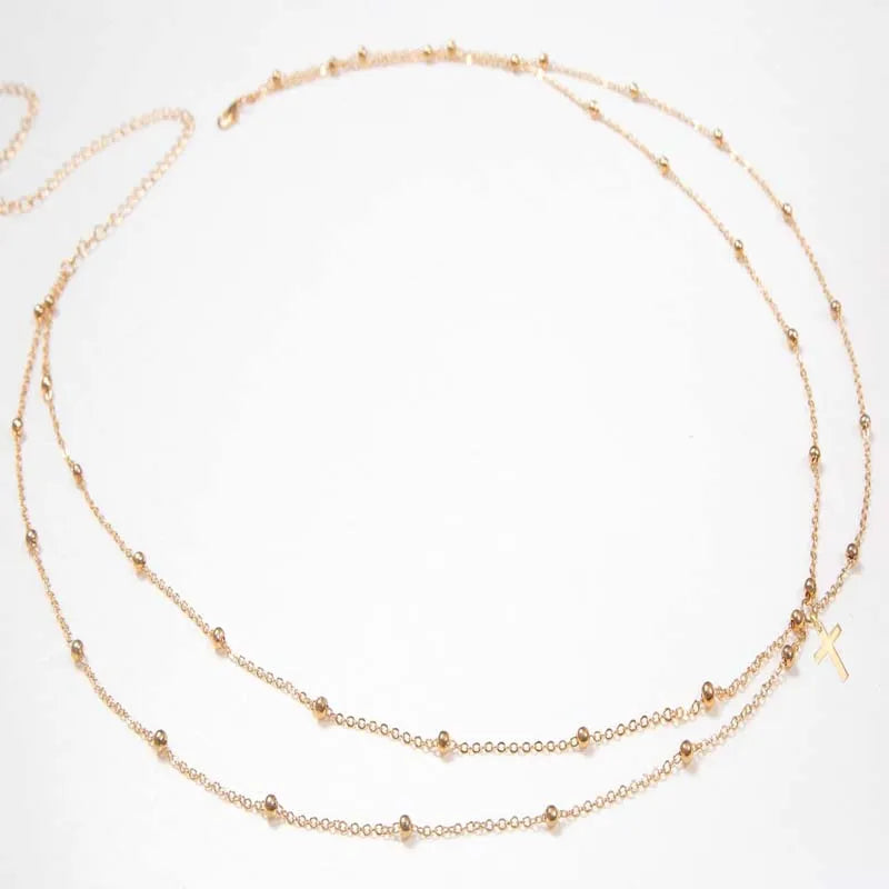 🌟 Double-Layer Beaded Waist Chain for Women ✨💖