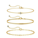 ✨ Elegant Gold Bracelet Collection – Women’s Minimalist Chain Set ✨