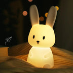 🐰 LED Night Light – Cute Silicone Rabbit Touch Lamp