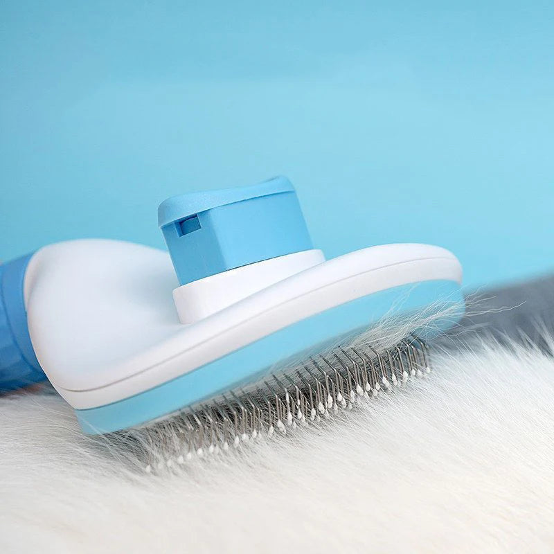 🐾 Self-Cleaning Pet Grooming Brush — Easy Fur Removal ✨