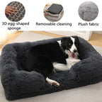 Soft Square Kennet for Dogs and Cats - Plush Bed with Removable Cushion 🐾✨