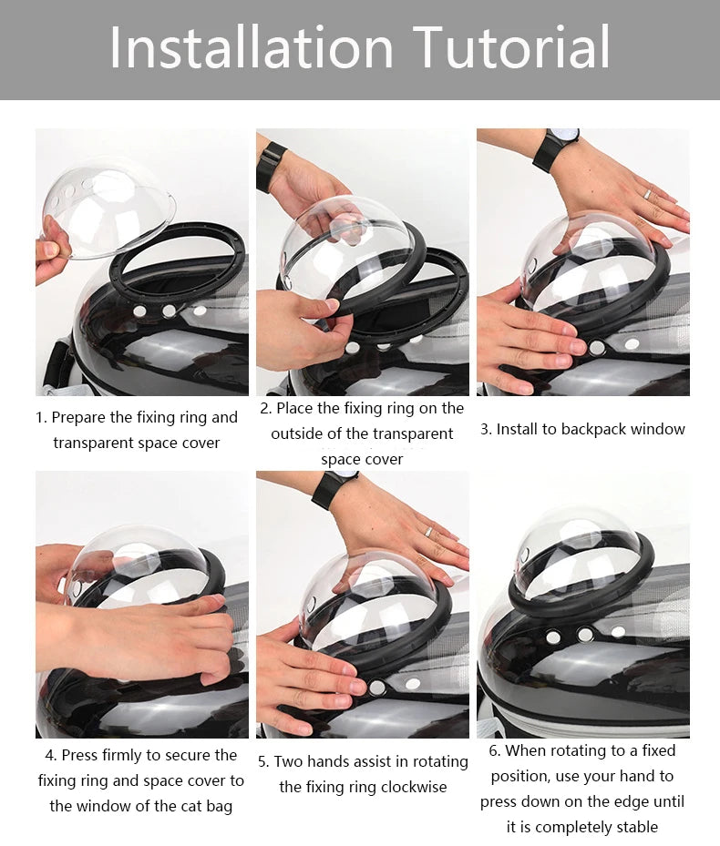 🐾 Crystal-Clear Pet Travel Backpack – Transparent Air-Flow Carrier 🎒✨