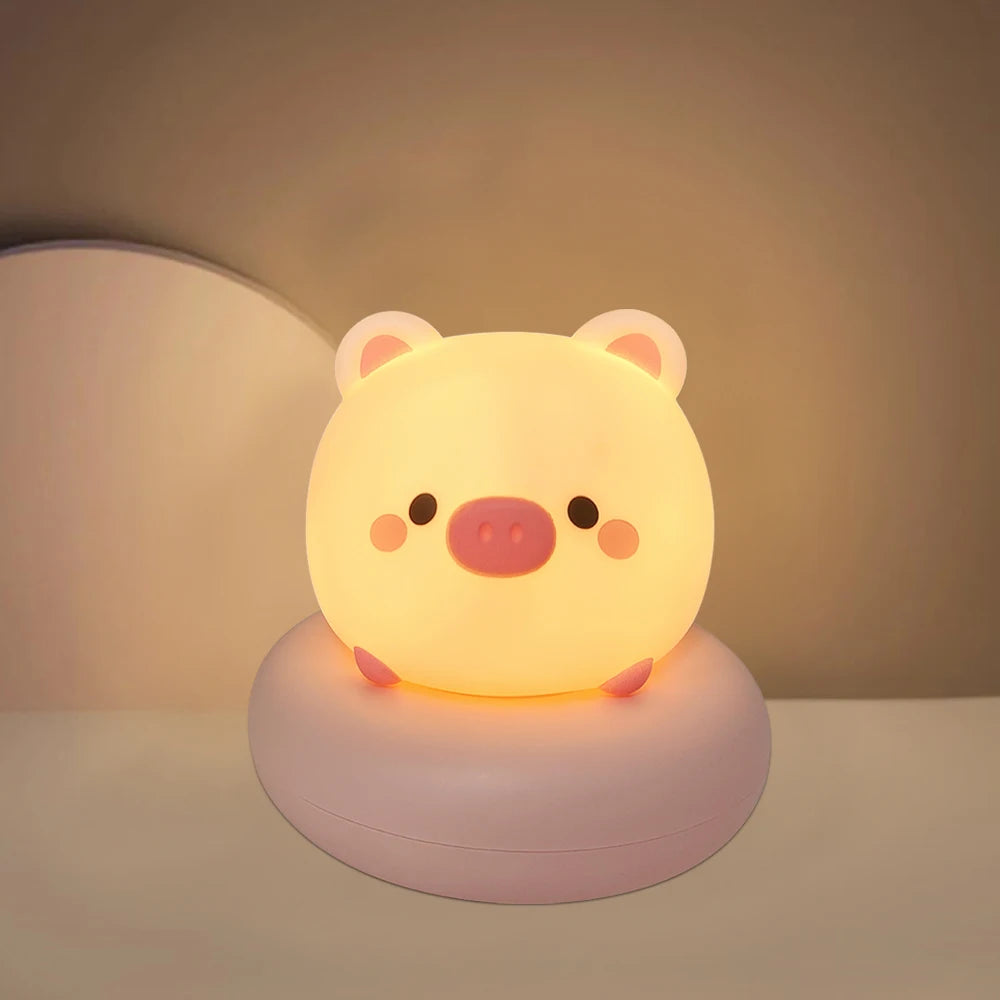 🌙 Cute Animal Night Light – Children's Night Lamp (Touch, 3 Brightness Levels)