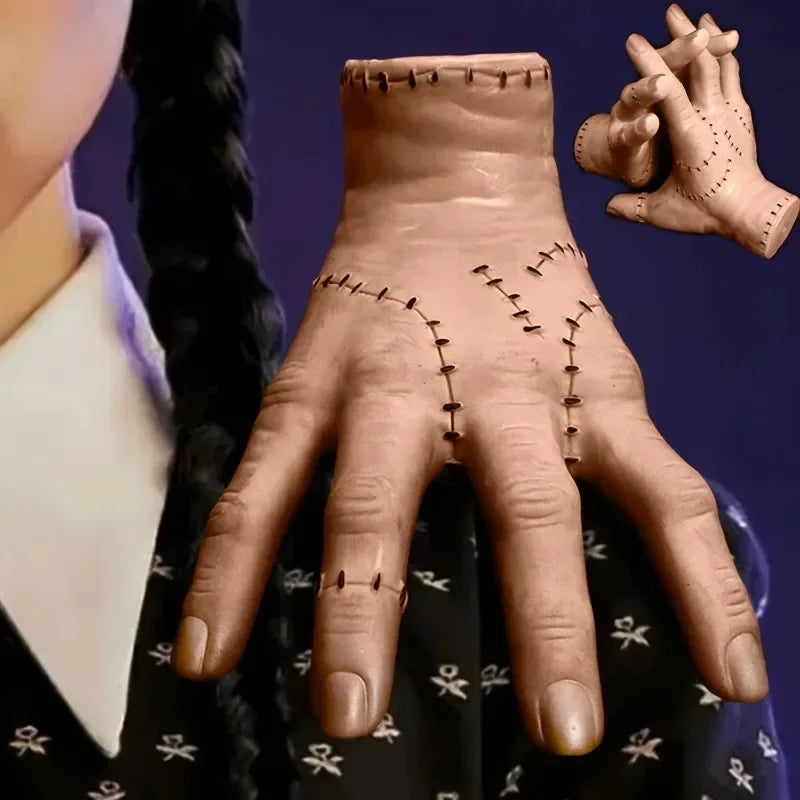 🖤🕷️ “Wednesday’s Thing” Realistic Hand Replica – Creepy Home Décor Prop 🖐️✨