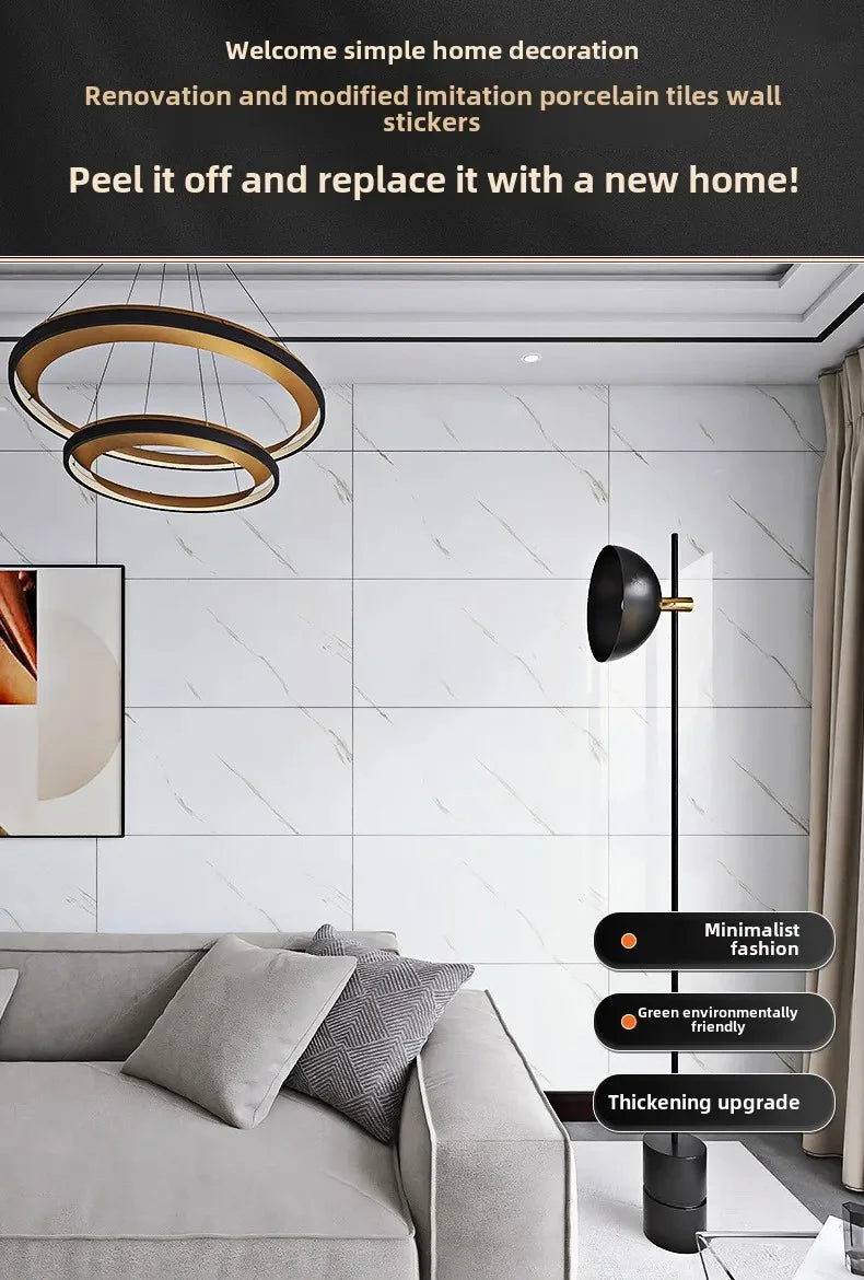 ✨ Marble-Style Waterproof Tile Stickers (10–50 pcs) – Peel & Stick Wall Decor 🧱✨