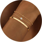 ✨ Elegant Gold Bracelet Collection – Women’s Minimalist Chain Set ✨