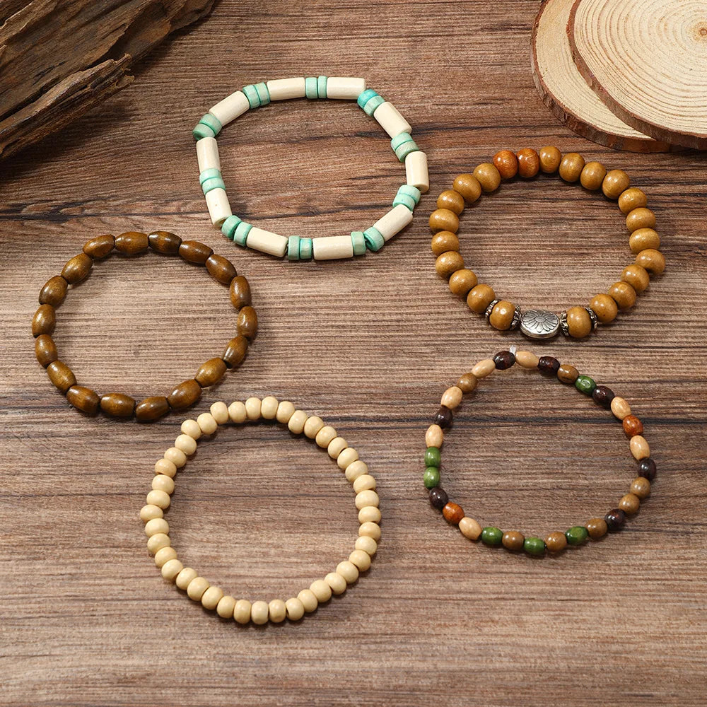 🌿 Boho Charm Bracelet – Multilayer Hippie Style Jewelry ✨