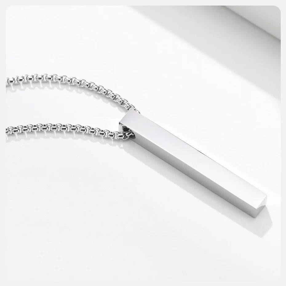 ✨ Minimalist Long Bar Pendant Necklace – Unisex Elegance ✨