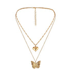 ✨ Vintage Butterfly & Angel Pendant Necklace – Elegant Retro Jewelry for Women 🦋👼