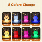 🐰 LED Night Light – Cute Silicone Rabbit Touch Lamp